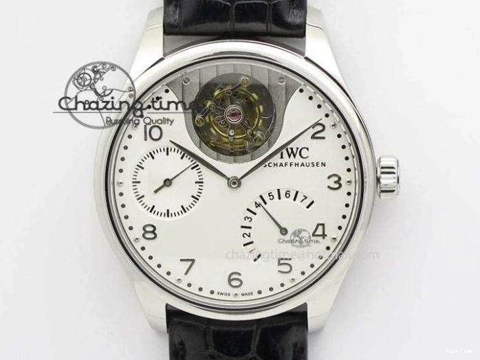 MIROTIME 0507 Portuguese IW3714 Diam ZF V2 1:1 Best Edition White Dial RG Numbers On Brown Leather Strap A79350 (Slim Movement) Fashionable 7246